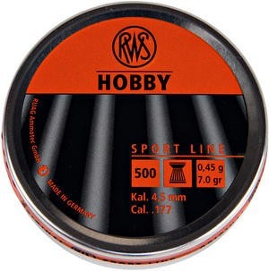 RWS Hobby Flathead .177 Pellets - Tin of 500. Superb quality at a great price.